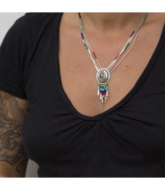 Navajo liquid clearance silver necklace